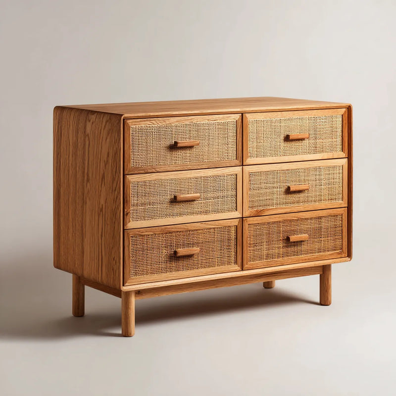 Commode en bois naturel